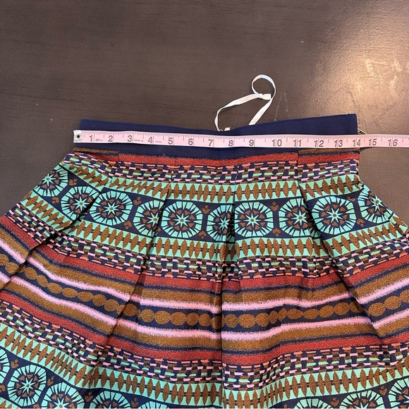 ANTHROPOLOGIE - NOMAD MORGAN CAPER - MULTI-COLOR PLEATED A-LINE SKIRT - SIZE 6 - Picture 8 of 9